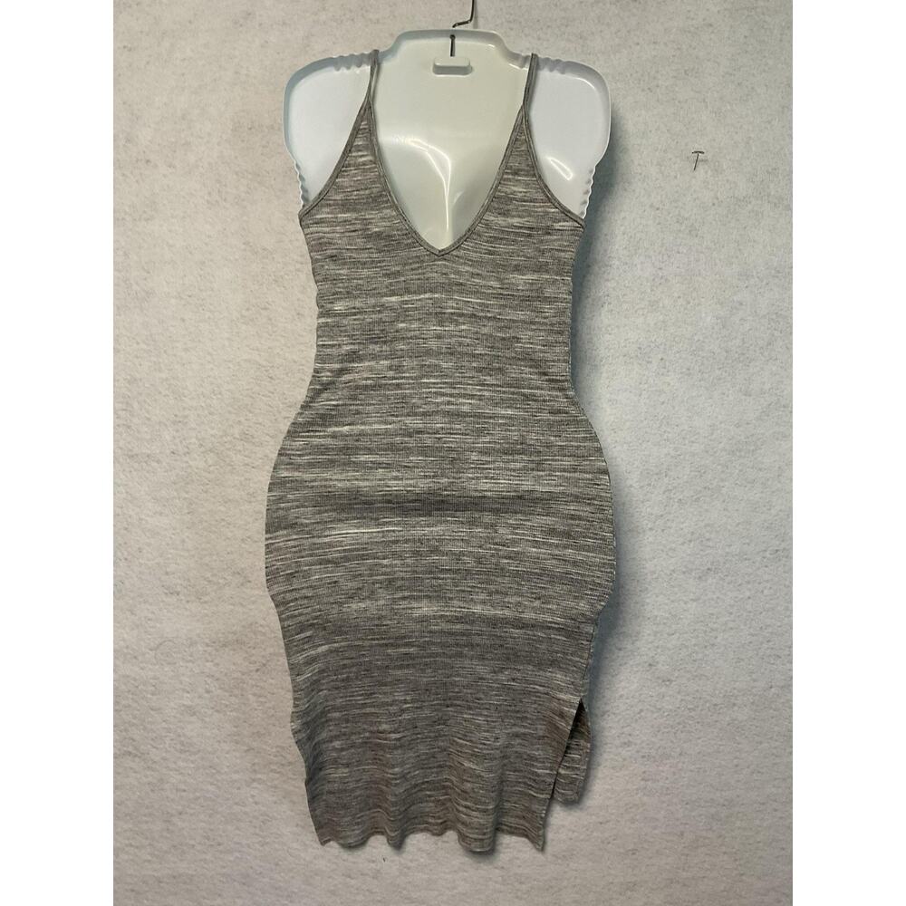 Strappy Bodycon Dress‎ Womens Small Sleeveless Ribbed Knit Midi Fitted Summer - Picture 4 of 4